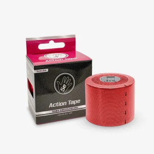 Action Tape 5E - plastry tejpy tapy do kinesiology tapingu (5 cm x 5 m) - czerwony