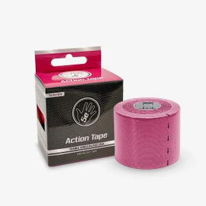 Action Tape 5E - plastry tejpy tapy do kinesiology tapingu (5 cm x 5 m) - różowy
