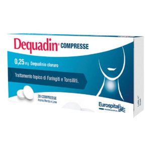 Eurospital Dequadin Farmaco per il Mal di Gola 20 Compresse 0,25 mg