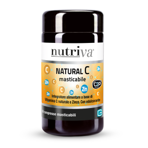 Nutriva Natural C Integratore di Vitamina C Masticabile 60 compresse