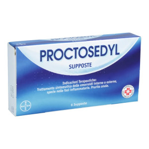 Bayer Proctosedyl Supposte con Idrocortisone per Emorroidi e Ragadi 6 Pezzi