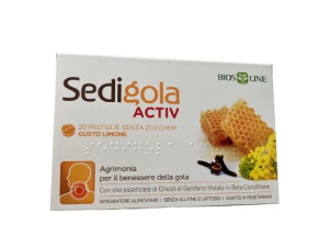 Biosline Sedigola Apix Activ Gusto Limone Senza Zuccheri 20 Caramelle