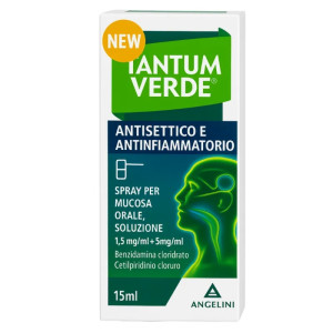 Angelini (A.C.R.A.F.) SPA Tantum Verde Spray Antisettico e Antinfiammatorio 15 ml