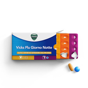 procter_gamble Vicks Flu Giorno e Notte Medicinale Antinfluenzale 12 + 4 compresse