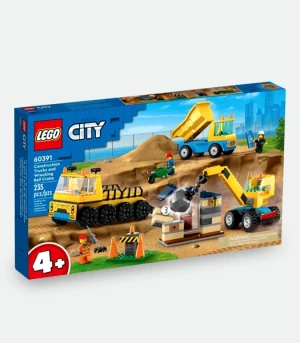 Ciężarówki i dźwig z kulą wyburzeniową LEGO City #60391