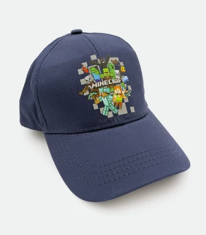 Czapeczka z daszkiem Minecraft dla dziecka - bawełniana Granatowy