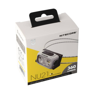 Nitecore NU21 Stirnlampe wiederaufladbar Artic White, max. 360 Lumen