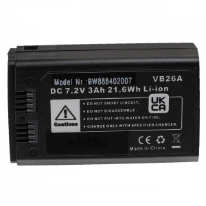 Akku für Godox V1, V1-C, V1-F, V1-N, V1-O, V1-S, V850III, wie VB26, VB26A, Li-Ionen, 7,2 V, 3000 mAh