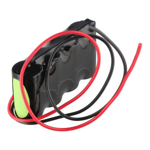4,8 Volt 750mAh Akku für Notbeleuchtung, Zellengröße 2/3AA, 60x15x30mm, mit 30cm Kabel, ohne Stecker