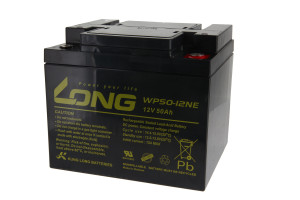 Blei-Akku Long WP50-12NE, Zyklenfest, M6 Schraubanschluss, 12 V, 50 Ah
