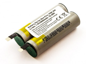 Akku für Bosch Grasschere AGS 7.2 LI, Akkuschrauber PSR200LI, Pirp, wie BST200, Li-Ion, 7,4V, 2,6 Ah
