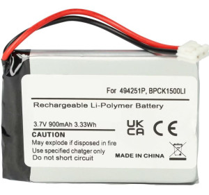 Akku für Oricom SC701-SC720, Audioline Watch & Care V120-V150 wie 494251P, BPCK1500LI, 3.7V, 900mAh