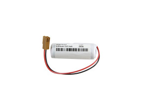 3,6 Volt 3400mAh Lithium Batterie Saft LS17500 A-Zelle mit Kabel und Stecker, 908446 JAE IL-2S-3S, Abmessung 17x50,3mm