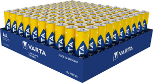 Varta Batterie Alkaline, Mignon, AA, LR06, 1,5V Longlife Power, Tray (100-Pack)