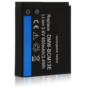 Akku wie Panasonic DMW-BCM13 für Lumix DMC FT5, TS5, TZ40, TZ41, TZ55, TZ56, TZ61, TZ71, 950mAh