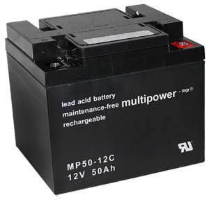 Blei-Akku Multipower MP50-12C, M6 Schraubanschluss, 12 Volt, 50 Ah
