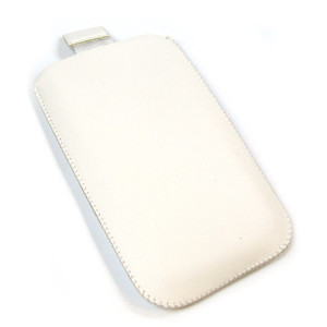 Etui-Tasche, Leder für Apple iPhone 4, 4S weiß