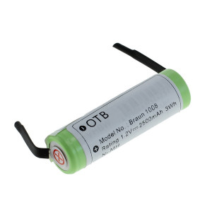 Akku für BRAUN 6012, Akku-Typ Braun 3731, 3738, 1,2 V, 2500 mAh