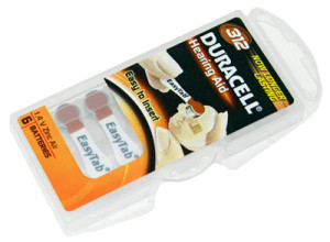 Hörgerät-Batterie 312 Duracell EasyTab, 6 Stück, R312, R312AE, PR41, 312HPX, AC312, PR-312PA