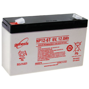 Blei-Akku Hawker Enersys Genesis NP12-6T, 6,3 mm Faston Anschluss, 6V, 12Ah