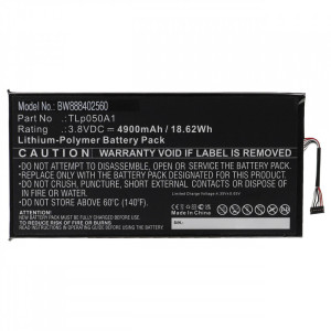 Akku für Idemia MorphoTablet 2, Safran MorphoTablet 2, wie TLp050A1, Li-Polymer, 3,8 V, 4900 mAh
