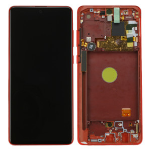 LCD Kompletteinheit inkl. Frontcover für Samsung Galaxy Note 10 Lite N770F, rot