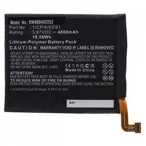 Akku für Umidigi Bison 2021, wie 1ICP/6/63/81, Li-Polymer, 3,87 V, 4800 mAh