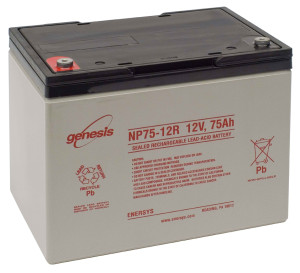 Blei-Akku Hawker Enersys Genesis NP75-12R, M6 Schraubanschluss, 12V, 75 Ah