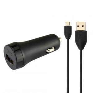 KFZ-Ladegerät original HTC CC-C600, inkl. Micro-USB-Ladekabel, 2 A Ladestrom, schwarz für HTC Desire