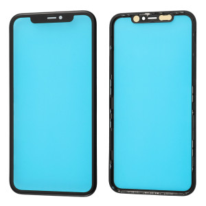 Display-Frontglas für iPhone 11, schwarz mit Rahmen und Polarisator