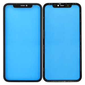 Display-Frontglas für iPhone 11, schwarz mit Rahmen und Polarisator