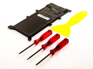 Akku für Asus A555, F555, VivoBook 4000, DX992, F51, X455, wie 0B200-01000000, 7,6 V, 5000 mAh