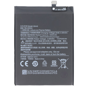 Ersatzakku für Xiaomi Redmi Note 6, Note 8, Li-Polymer Akku, 3,85V, 3900mAh, 15Wh, built-in, ohne Werkzeug
