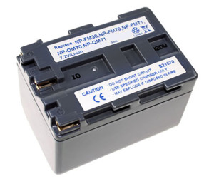 Akku für Sony DCR TRV33, Typ NP-FM70, NP-QM71, anthrazit, 2600 mAh