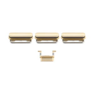 Tasten-Set (Lautstärke+ - , Lautlos, Power), passend für iPhone 6S Plus, gold