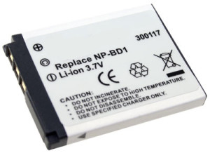 Akku für Sony CYBERSHOT DSC T90/P, Typ NP-BD1/ NP-FD1, 520 mAh