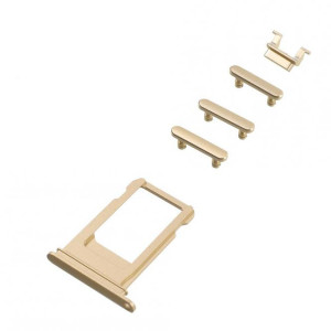 Seitentasten Set und Sim Tray für iPhone 7, gold
