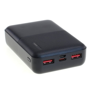 Universal Zusatz-/ Notfall-Akku OTB Powerbank mit 10000 mAh zum Laden fast aller Geräte, 2 USB Ausgä