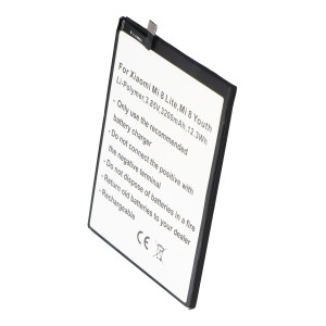 Akku passend für Xiaomi Mi 8 Lite, Mi 8 Youth, Li-Polymer, 3,85V, 3200mAh, 12,3Wh, built-in, ohne Werkzeug