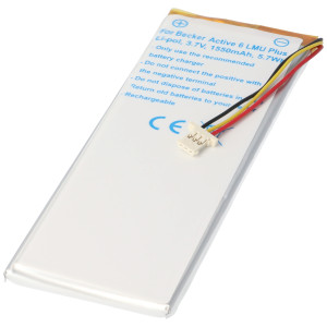 Akku für Becker Active 6 LMU Plus, wie 334517373442, SR3840100, 1550 mAh