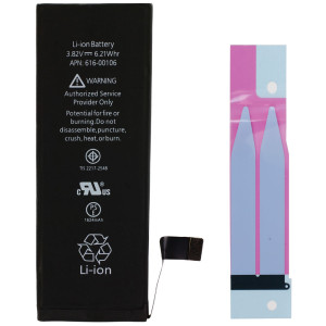 Akku für Apple iPhone SE APN 616-00106 / 616-00107, inkl. Akkuklebestreifen, 1.624 mAh