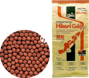 HIKARI Gold Medium 10kg - Pływający pokarm dla ryb stawowych