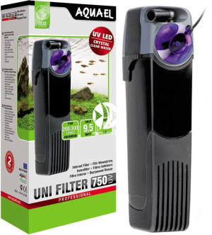 AQUAEL UniFilter 750 UV - Filtr wewnętrzny z gąbką, ceramiką i lampą UV do akwarium