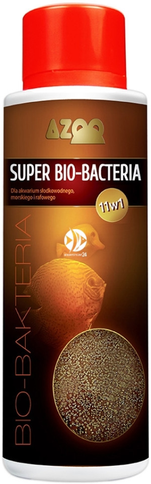 AZOO 11in1 Super Bio-Bacteria 250ml - Wielozadaniowy preparat bakteryjny (biostarter), naturalnie rozkłada związki organiczne, amoniak(NH3), azotyny