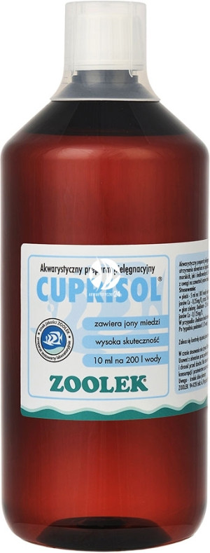 ZOOLEK Cuprisol 1000ml - Preparat na pleśń i oodinozę w akwarium słodkowodnym i morskim