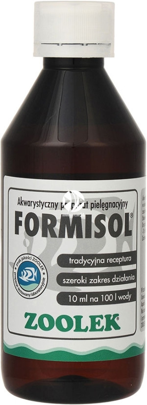 ZOOLEK Formisol 250ml - Preparat odkażający na pleśniawkę do akwarium słodkowodnego