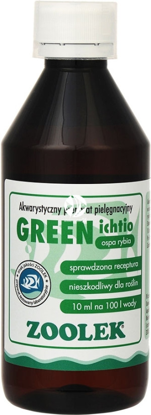ZOOLEK Green Ichtio 250ml - Preparat na ospę rybią (kulorzęska)