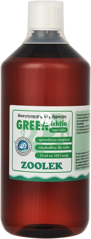 ZOOLEK Green Ichtio 1000ml - Preparat na ospę rybią (kulorzęska)
