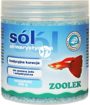 ZOOLEK Sól Akwarystyczna 300g - Środek na choroby i poprawę kondycji ryb