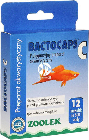 ZOOLEK Bactocaps-C - Kapsułki na infekcje bakteryjne do akwarium słodkowodnego i morskiego